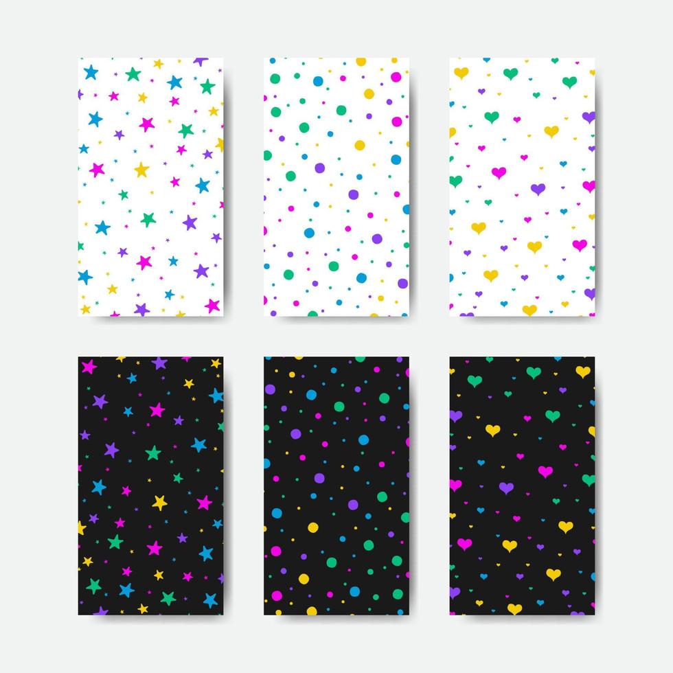 Abstract colorful pattern with paint marks, traces, smudges, scribble background collection vector