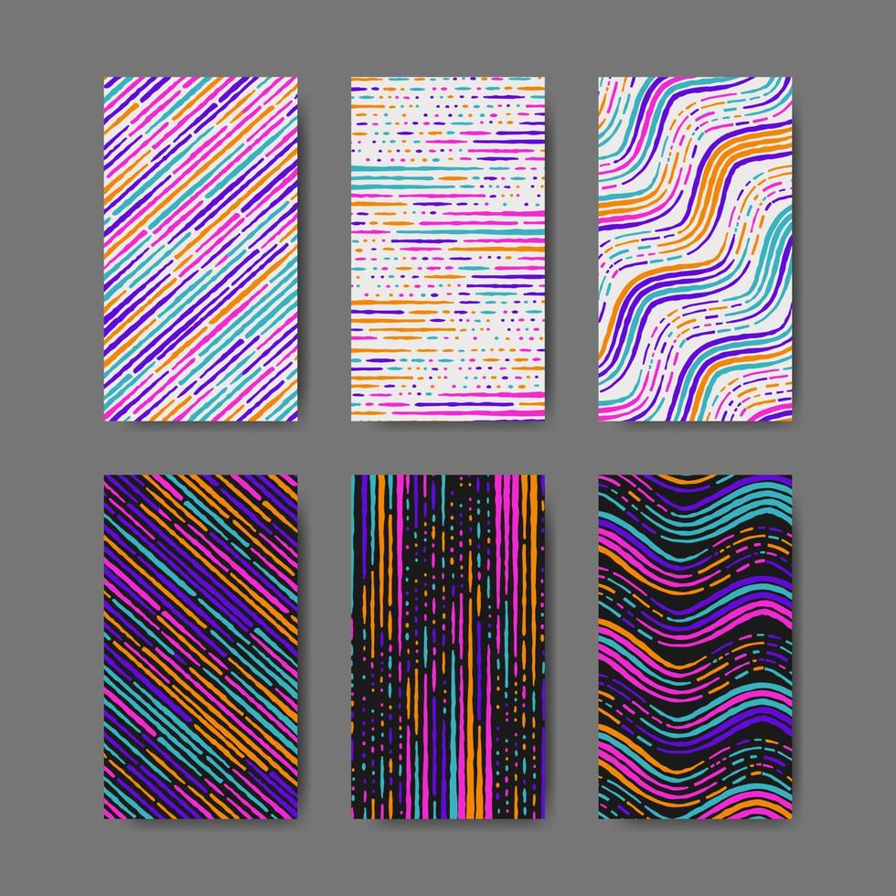 Abstract colorful pattern with paint marks, traces, smudges, scribble background collection vector