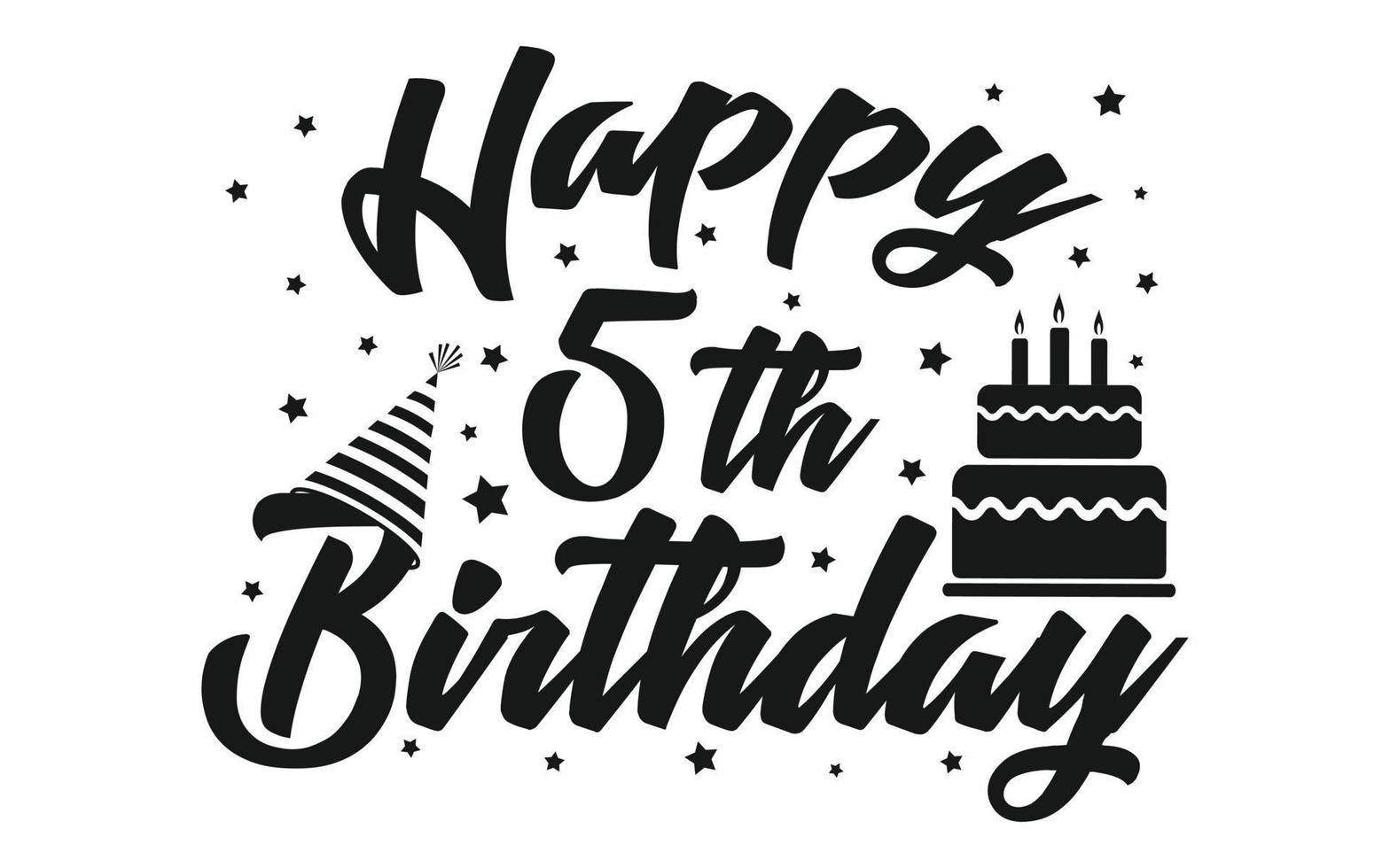 Happy Birthday typography or Calligraphy lettering with balloons vector