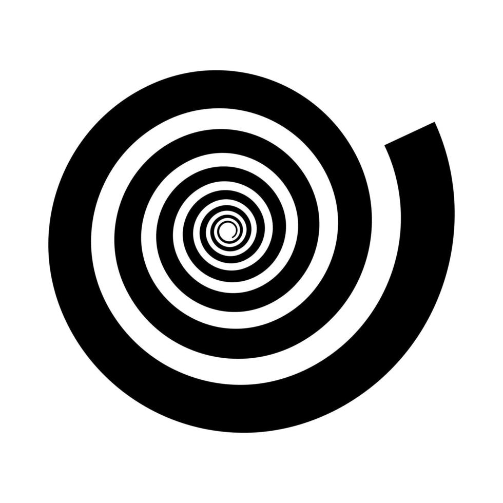 Vector illustration of black optical illusion spiral