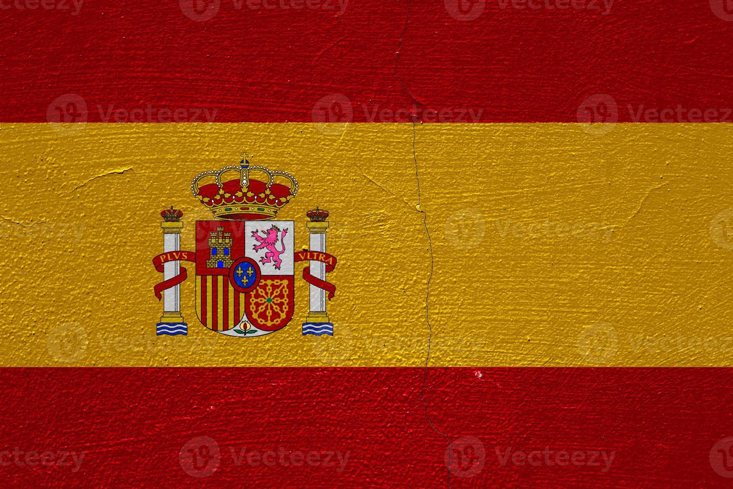 Flag of Spain on a textured background. conceptual collage. photo