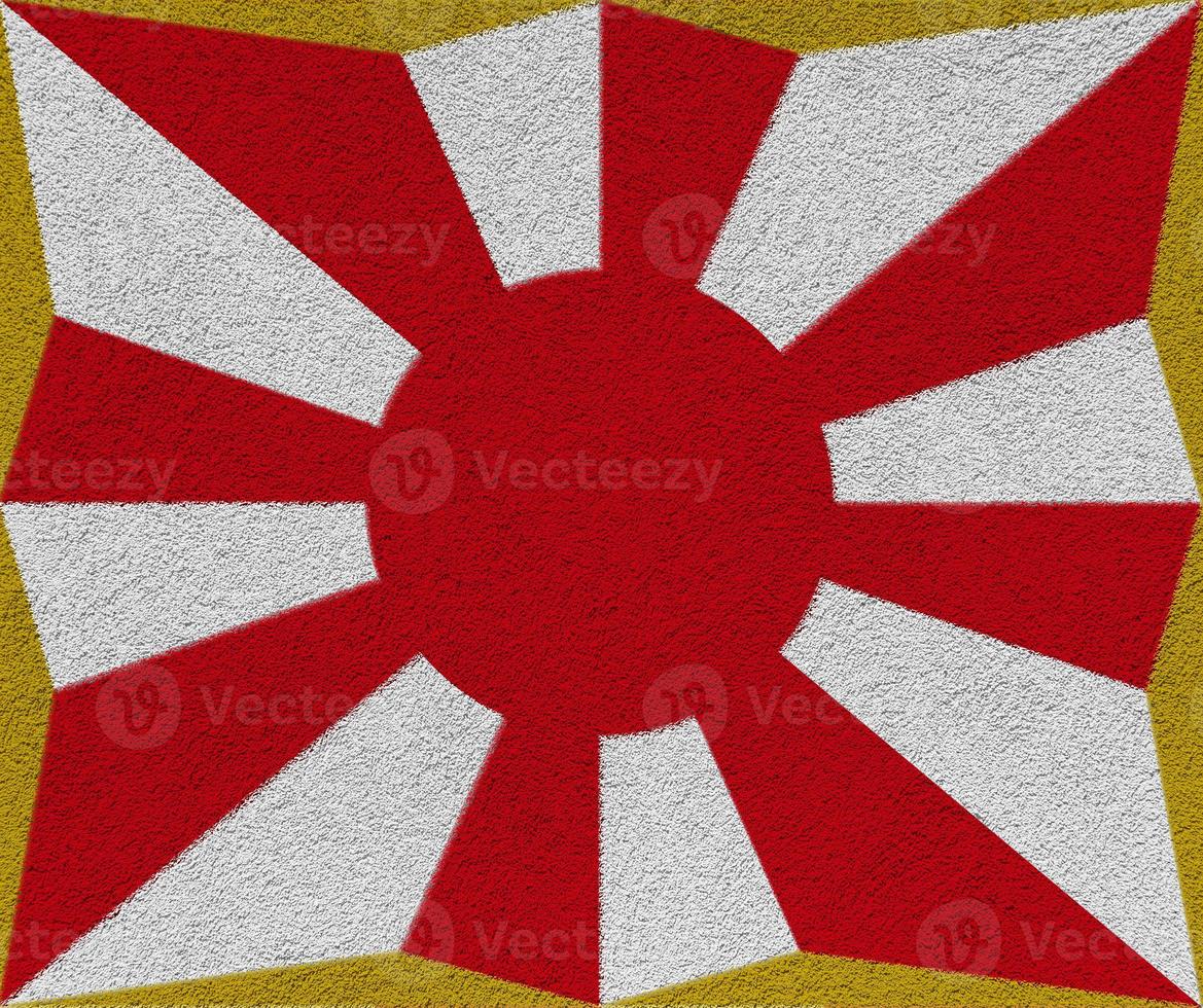 Flag of Japan Ground Self-Defense Force Regiment on texture. Concept collage. photo