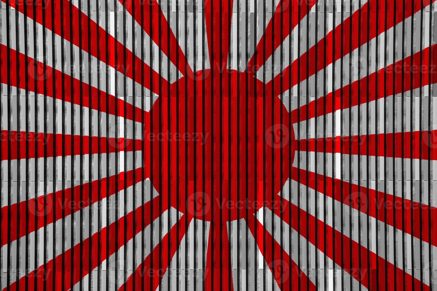 Flag of the Imperial Japanese Army on the texture. Concept collage. photo
