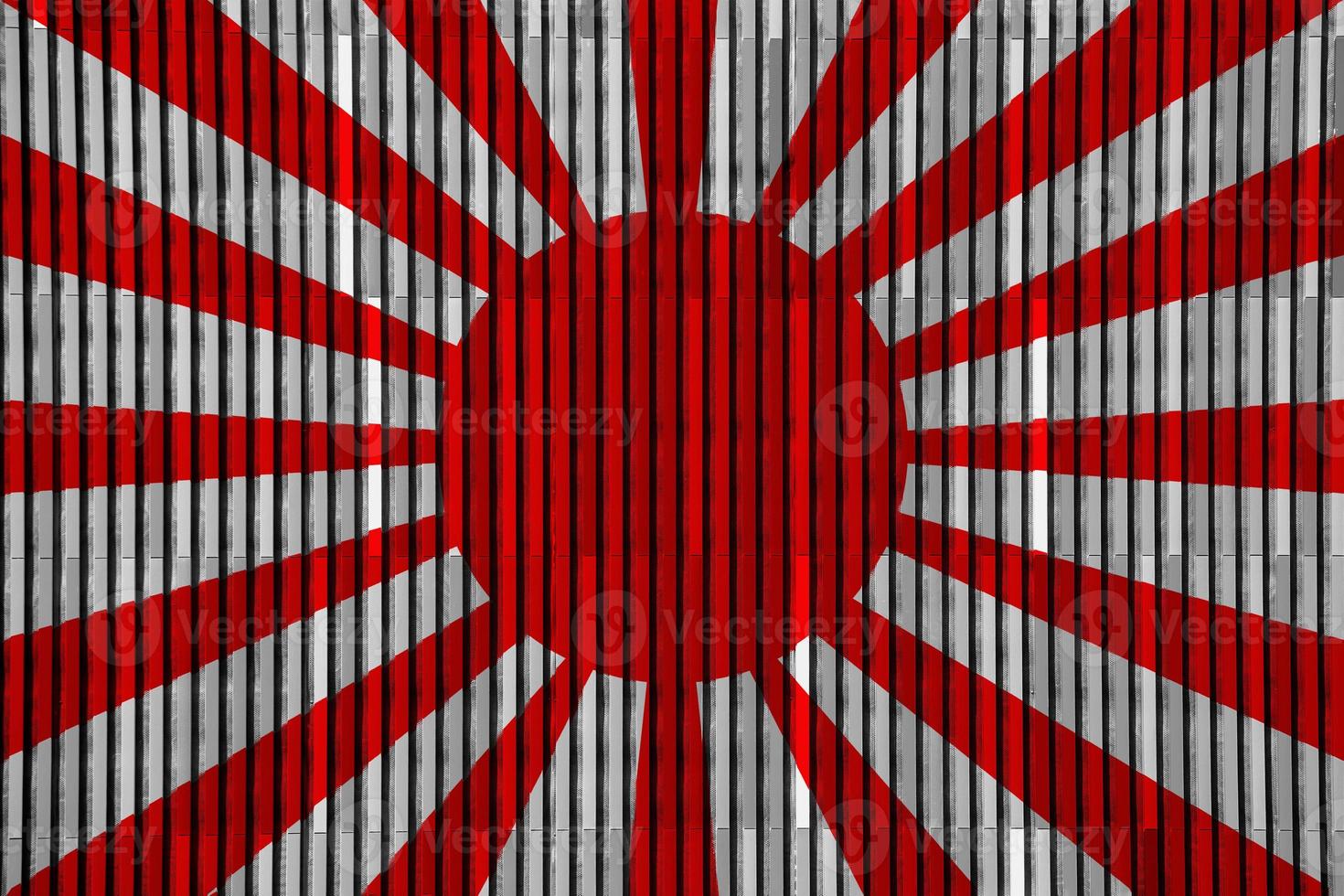 bandera del ejército imperial japonés en la textura. collage de conceptos foto