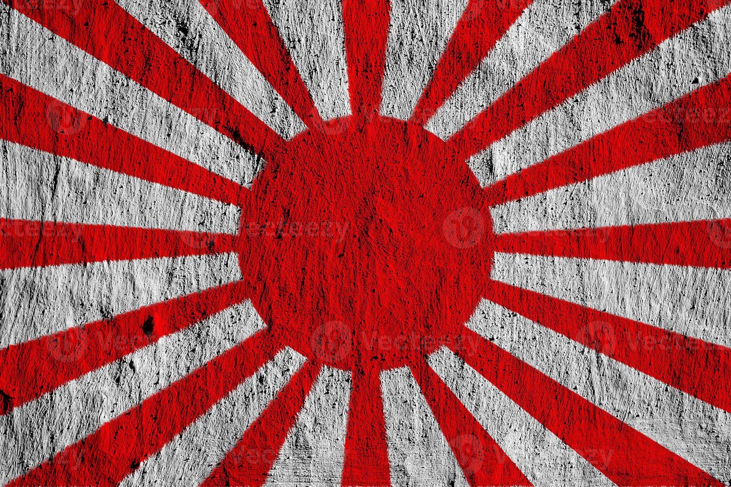 Flag of the Imperial Japanese Army on the texture. Concept collage. photo