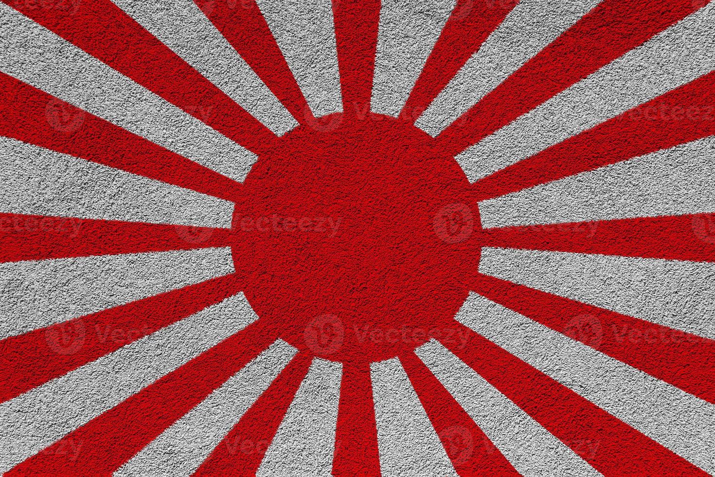 bandera del ejército imperial japonés en la textura. collage de conceptos foto