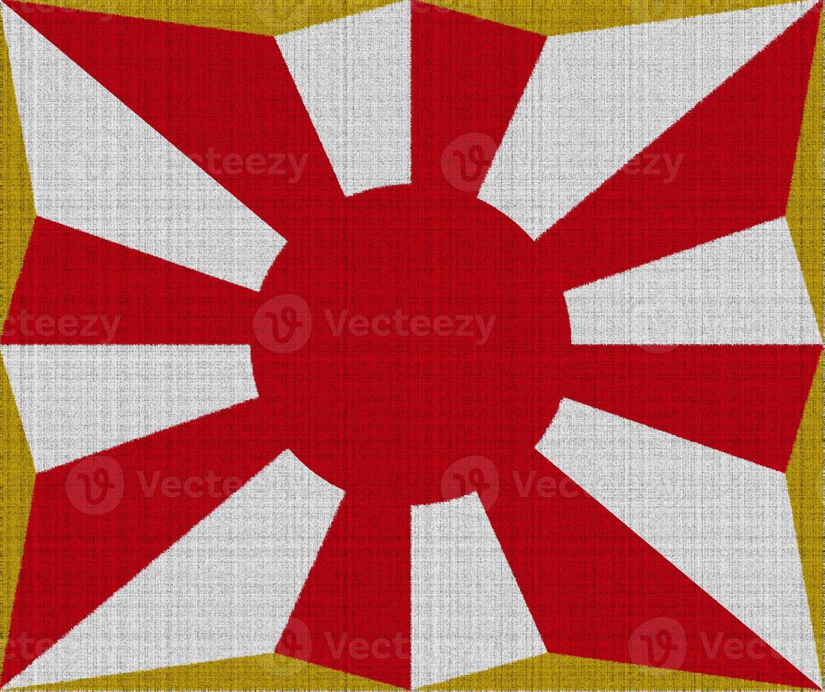 Flag of Japan Ground Self-Defense Force Regiment on texture. Concept collage. photo