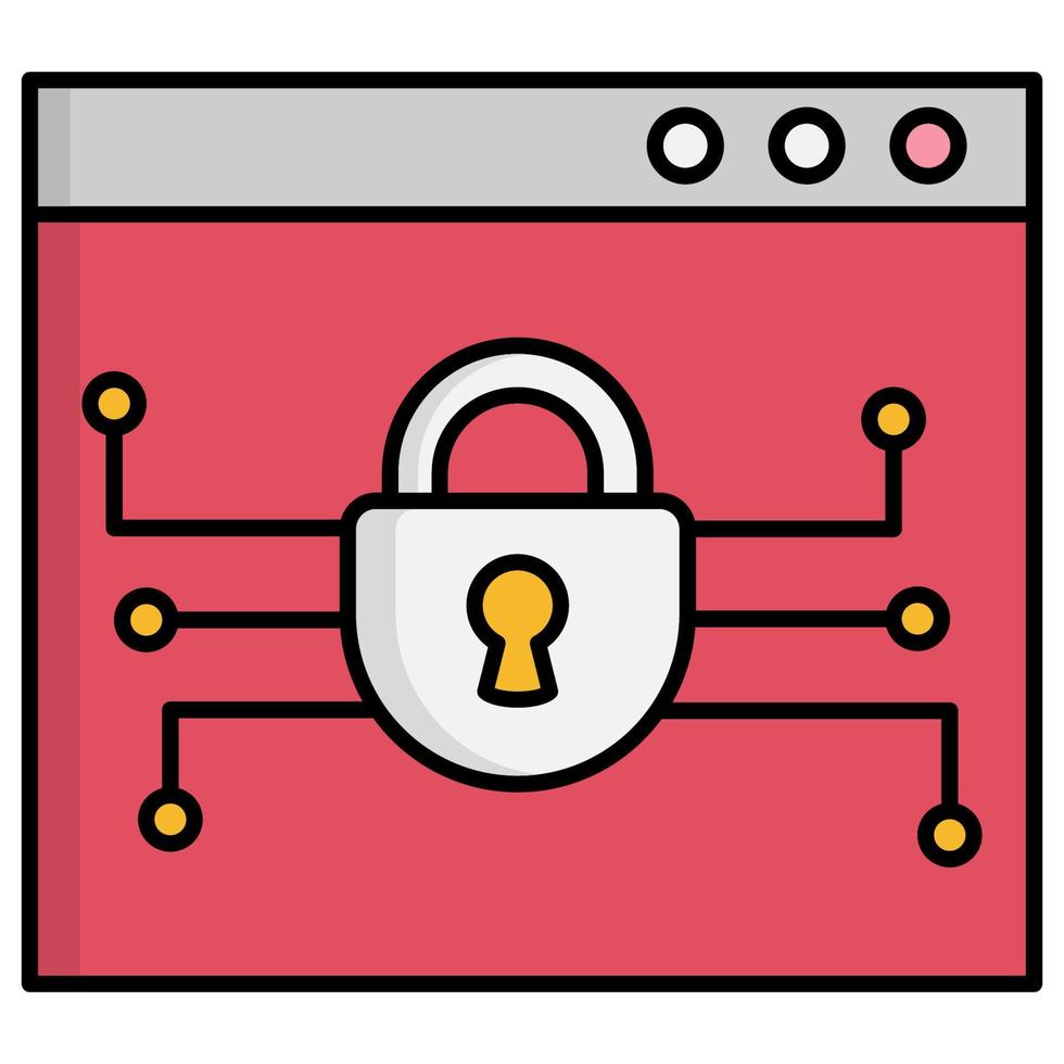 safe online icon, suitable for a wide range of digital creative projects. vector