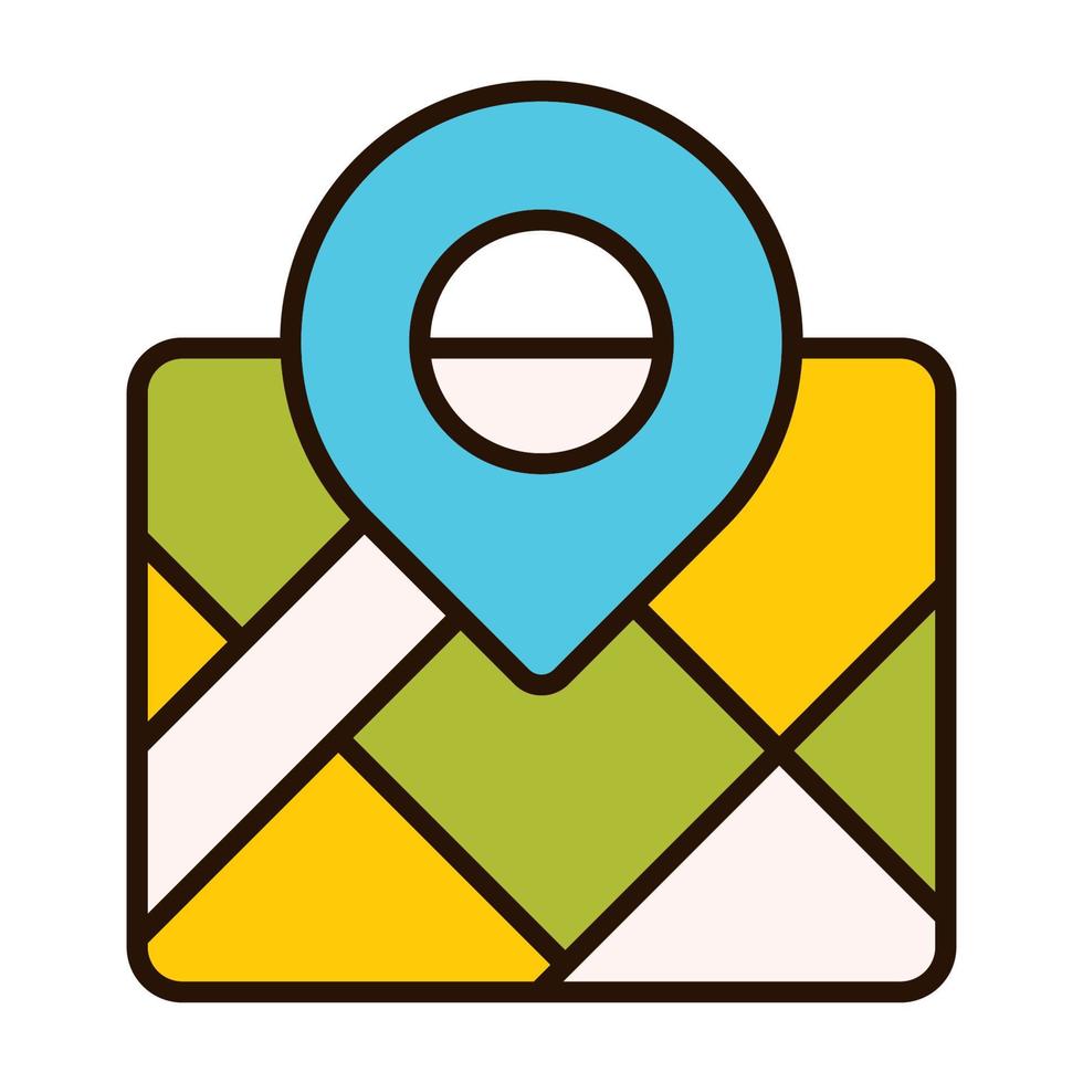 icono de ubicación del mapa, adecuado para una amplia gama de proyectos creativos digitales. vector