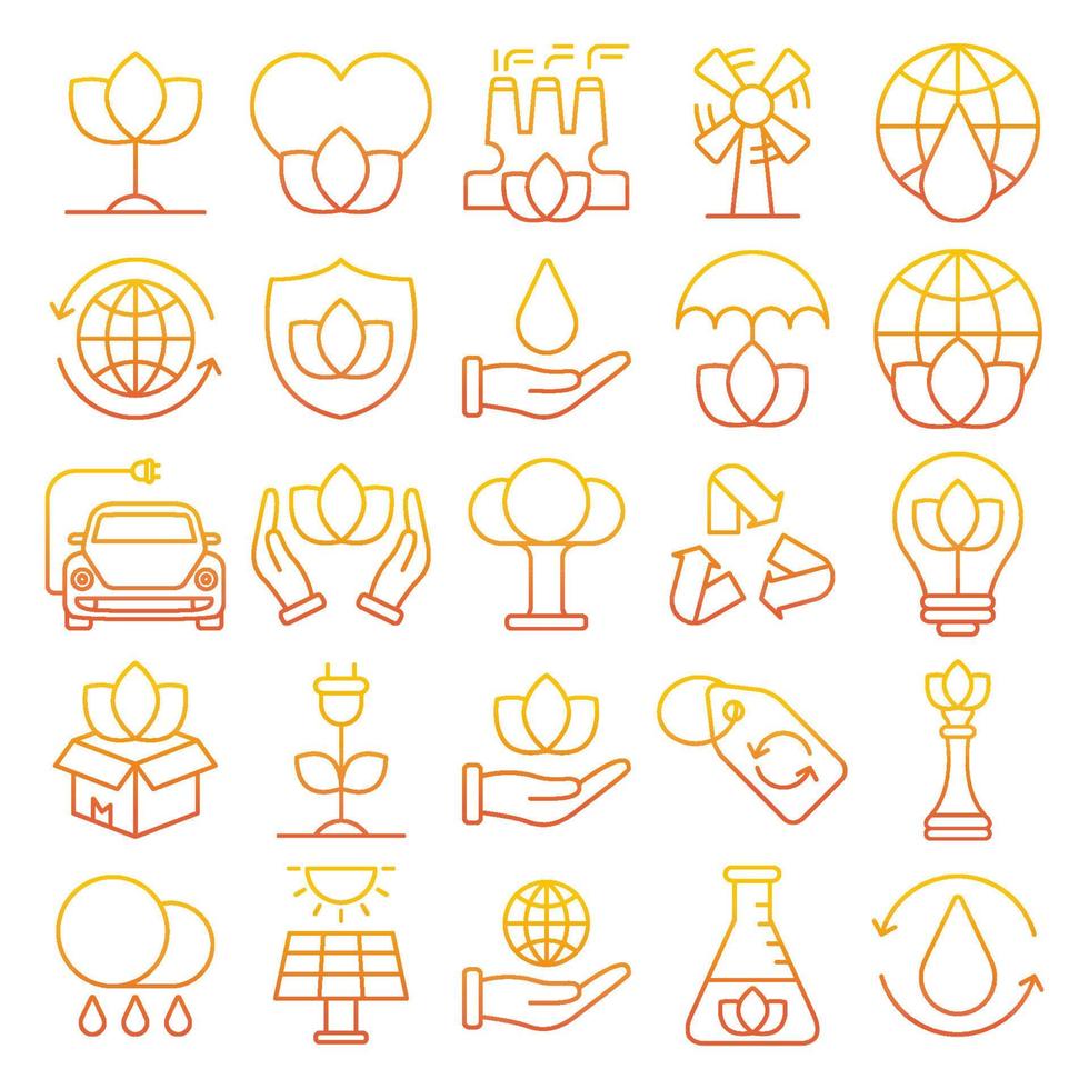 Environment icons, suitable for a wide range of digital creative projects. vector