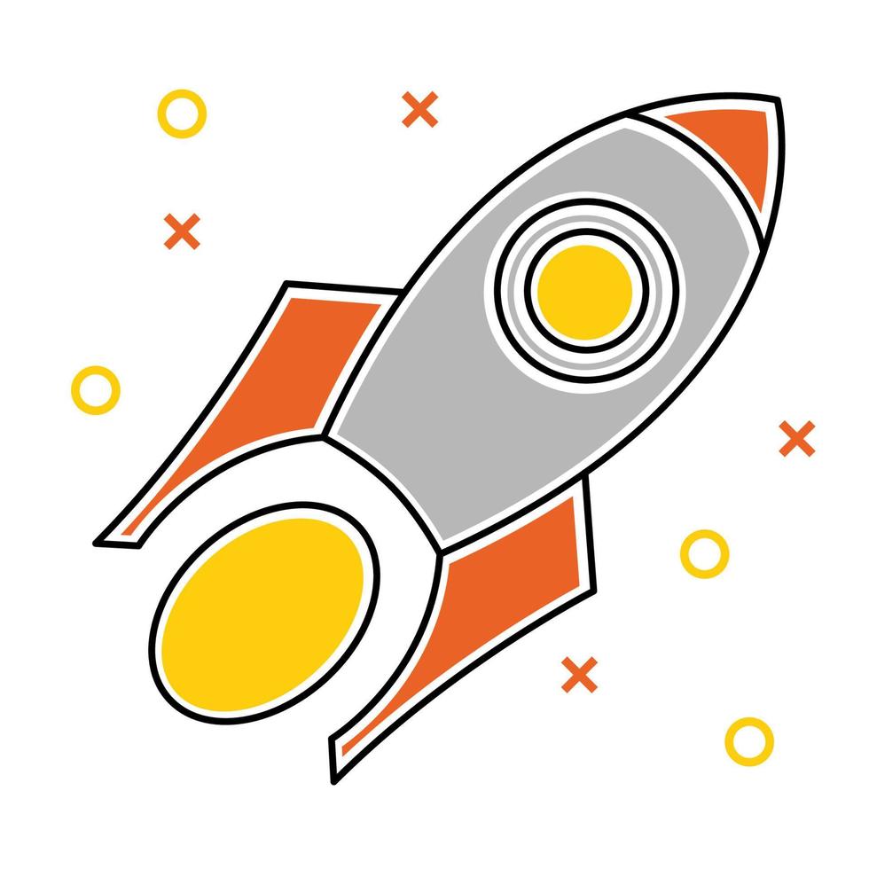 Spaceship icon, suitable for a wide range of digital creative projects. vector