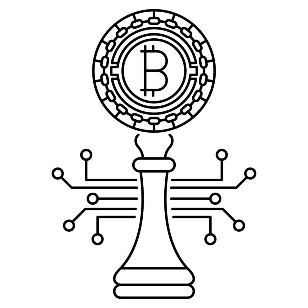 bitcoin strategy icon, suitable for a wide range of digital creative projects. vector