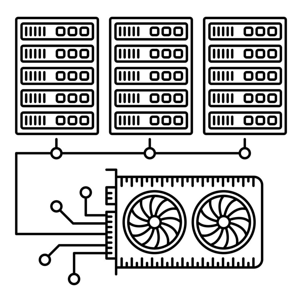 ícono de bitcoin minero, adecuado para una amplia gama de proyectos creativos digitales. vector