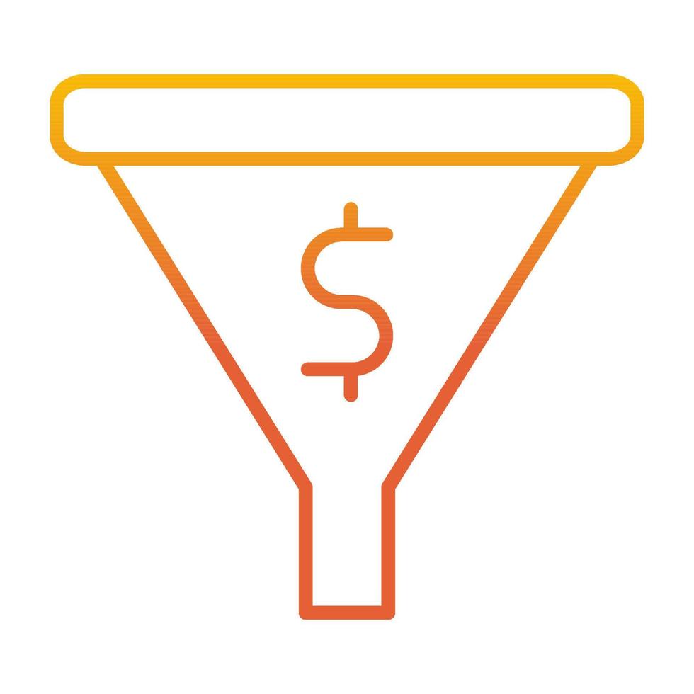 funnel money icon, suitable for a wide range of digital creative projects. vector