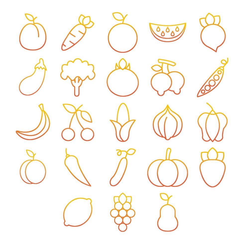 Fruits and Vegetables icon, suitable for a wide range of digital creative projects. vector