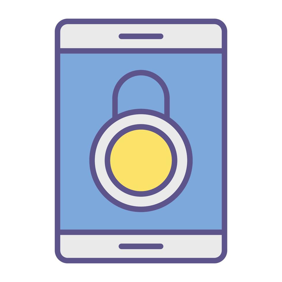 smartphone lock icon, suitable for a wide range of digital creative projects. vector