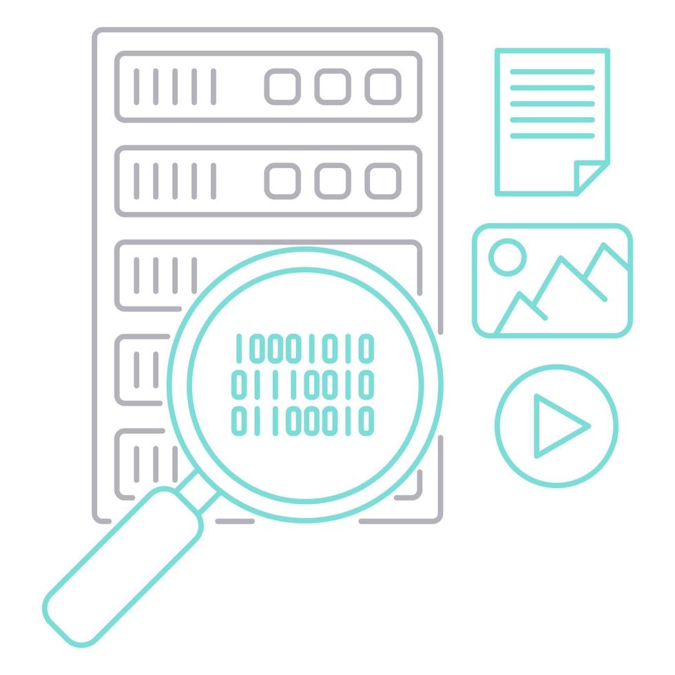 database search icon, suitable for a wide range of digital creative projects. vector