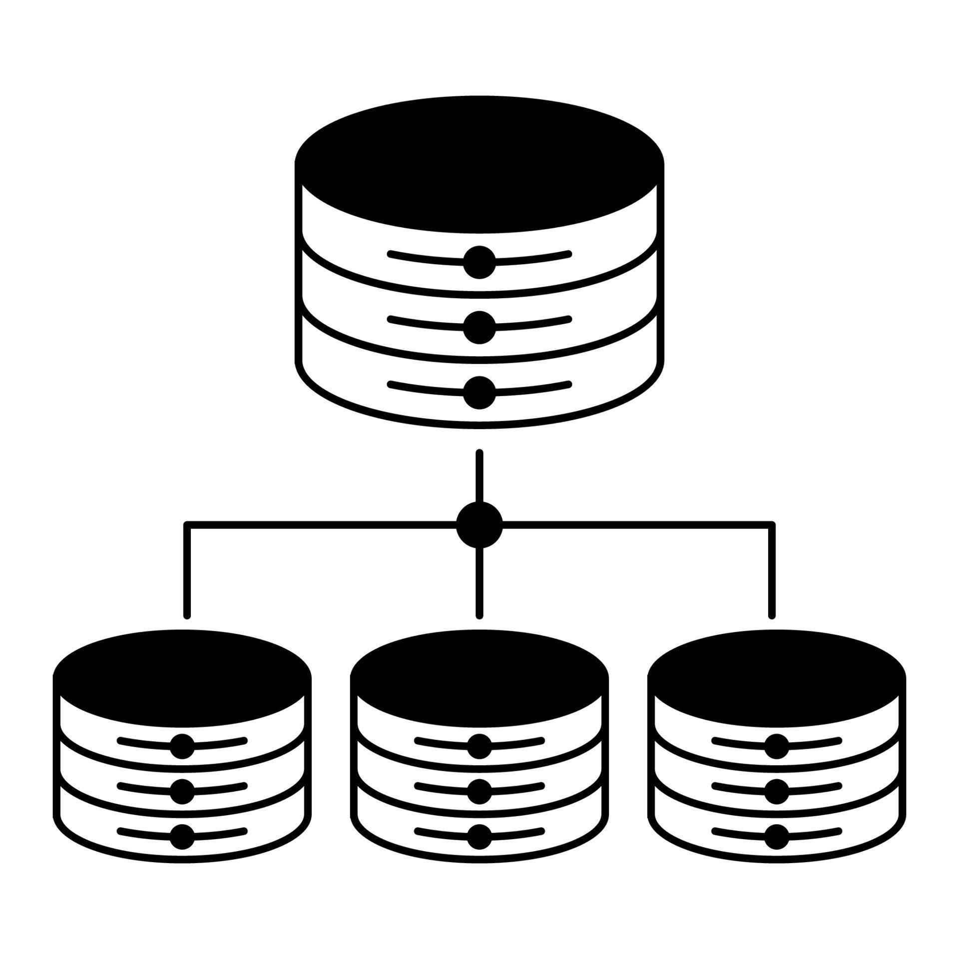 distributed database icon, suitable for a wide range of digital ...