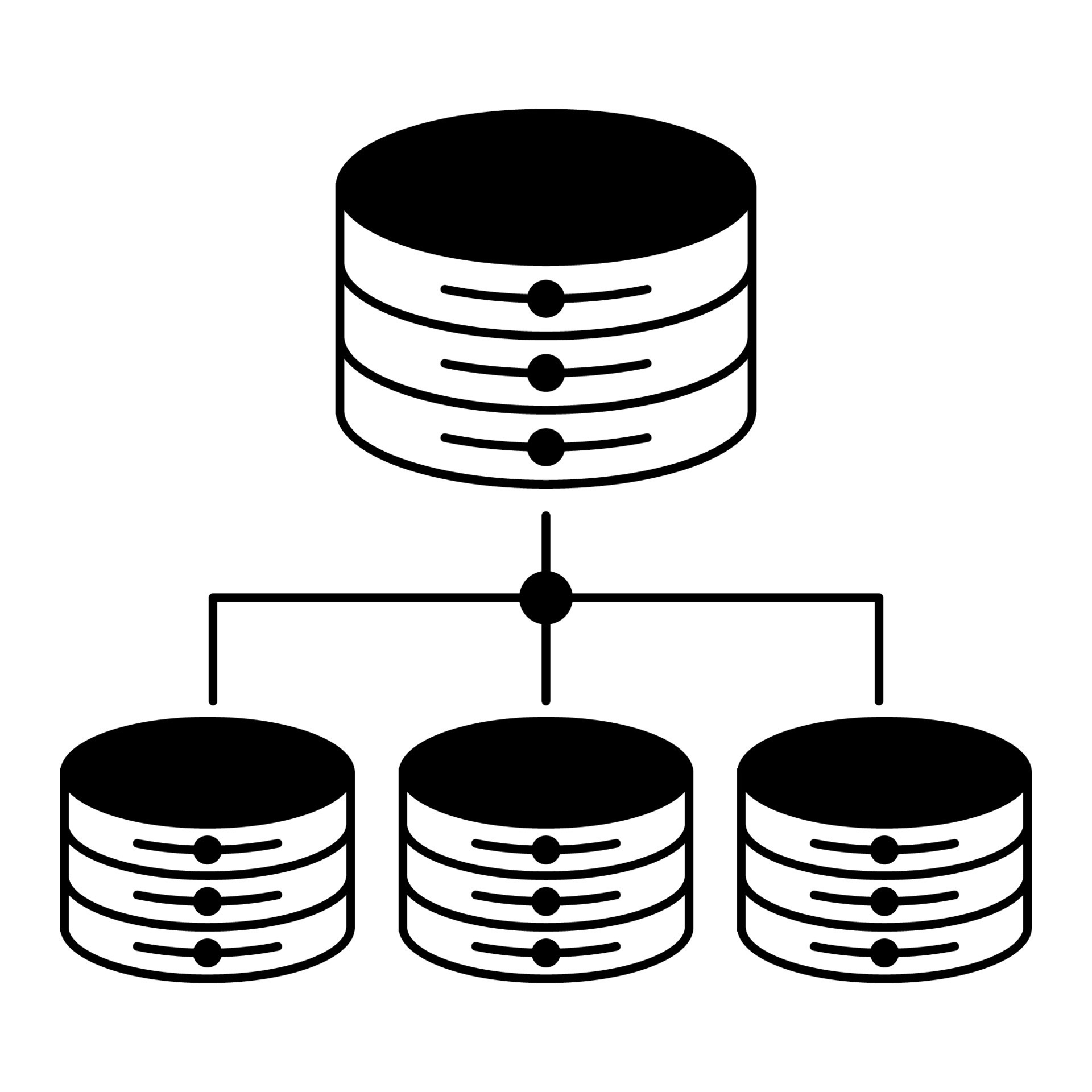 distributed database icon, suitable for a wide range of digital ...