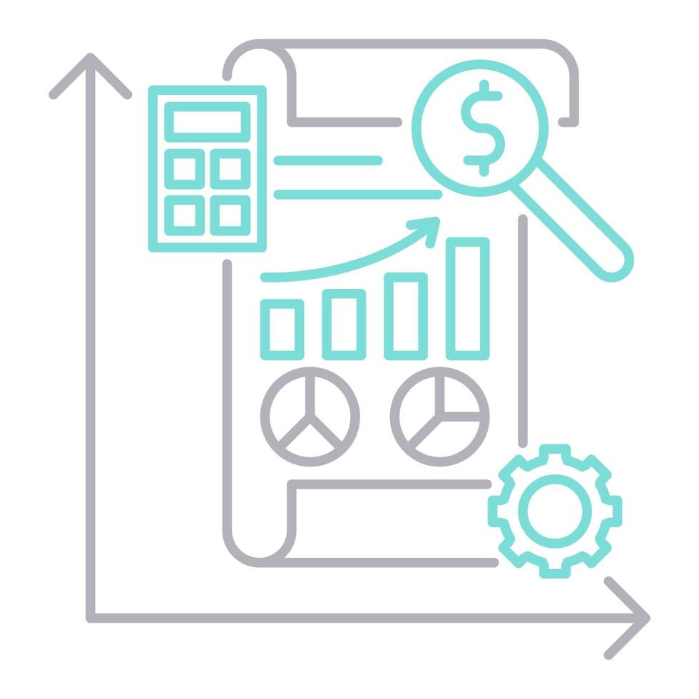 market analysis icon, suitable for a wide range of digital creative projects. vector