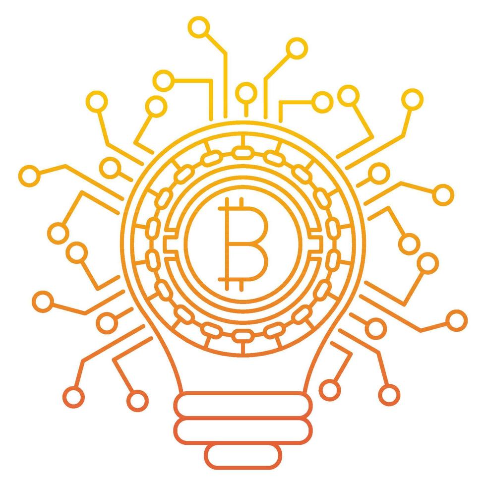 bitcoin idea icon, suitable for a wide range of digital creative projects. vector