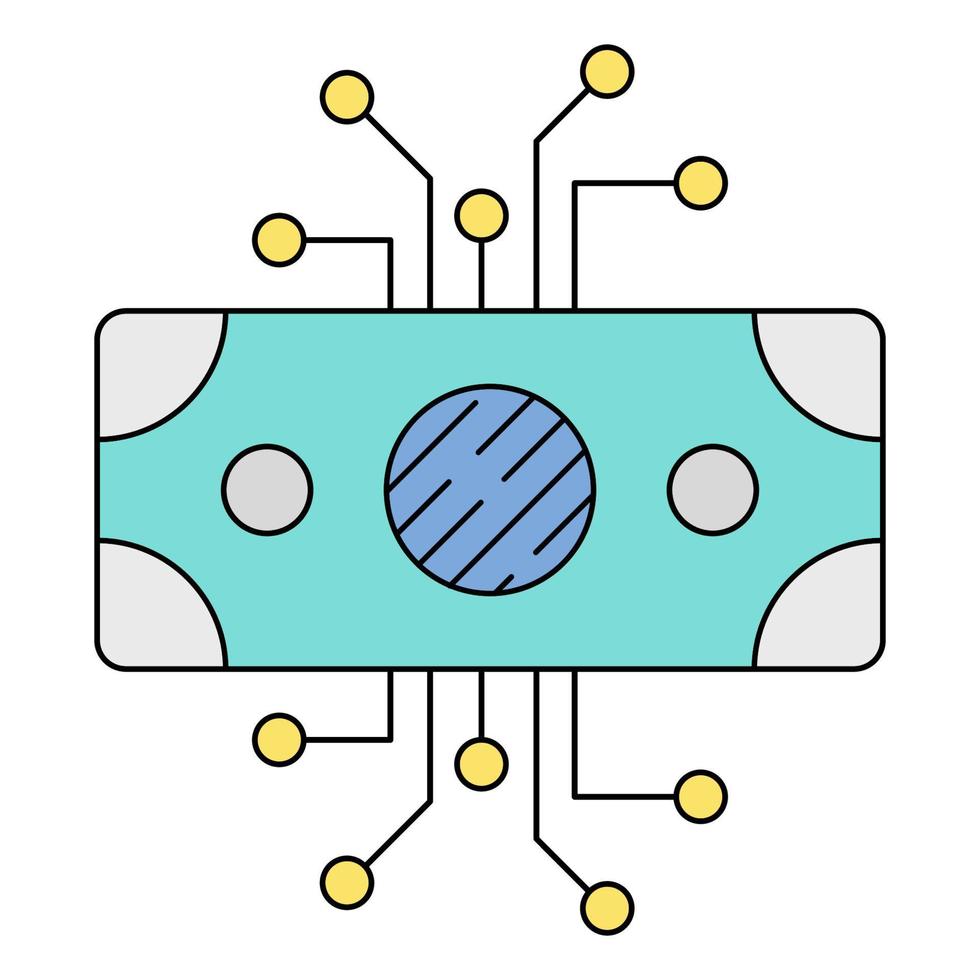 digital money icon, suitable for a wide range of digital creative projects. vector