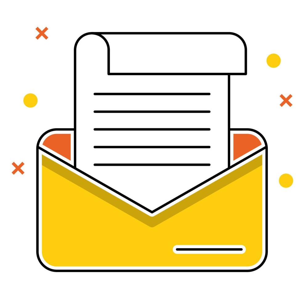 correspondence icon, suitable for a wide range of digital creative projects. vector