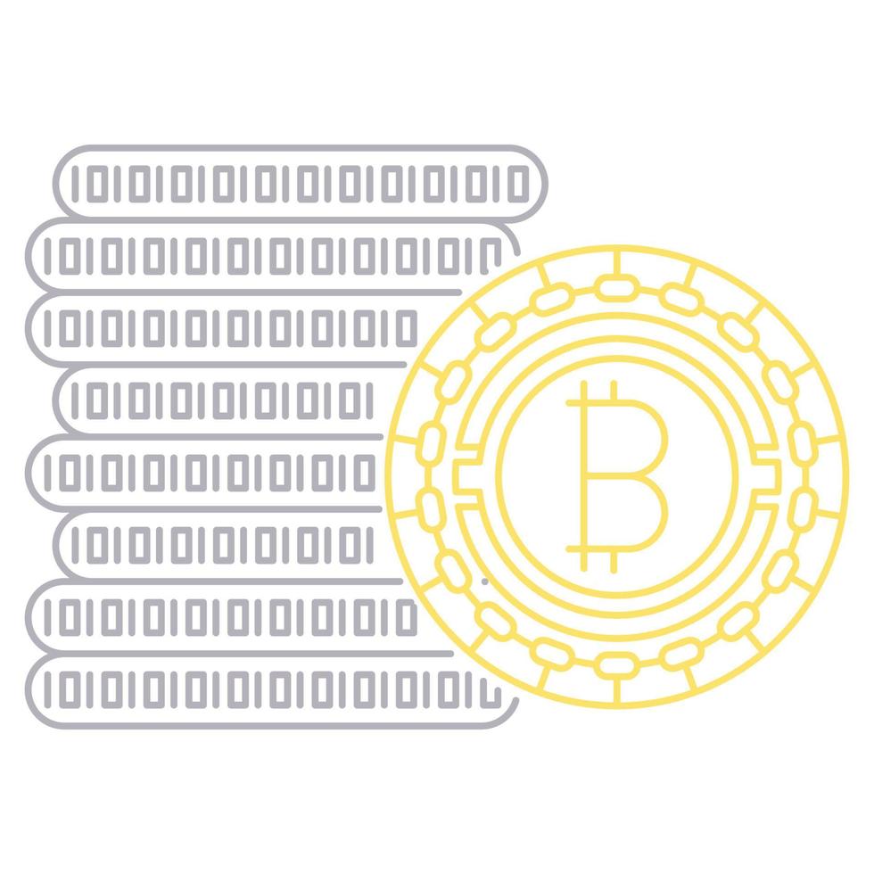 bitcoin icon, suitable for a wide range of digital creative projects. vector