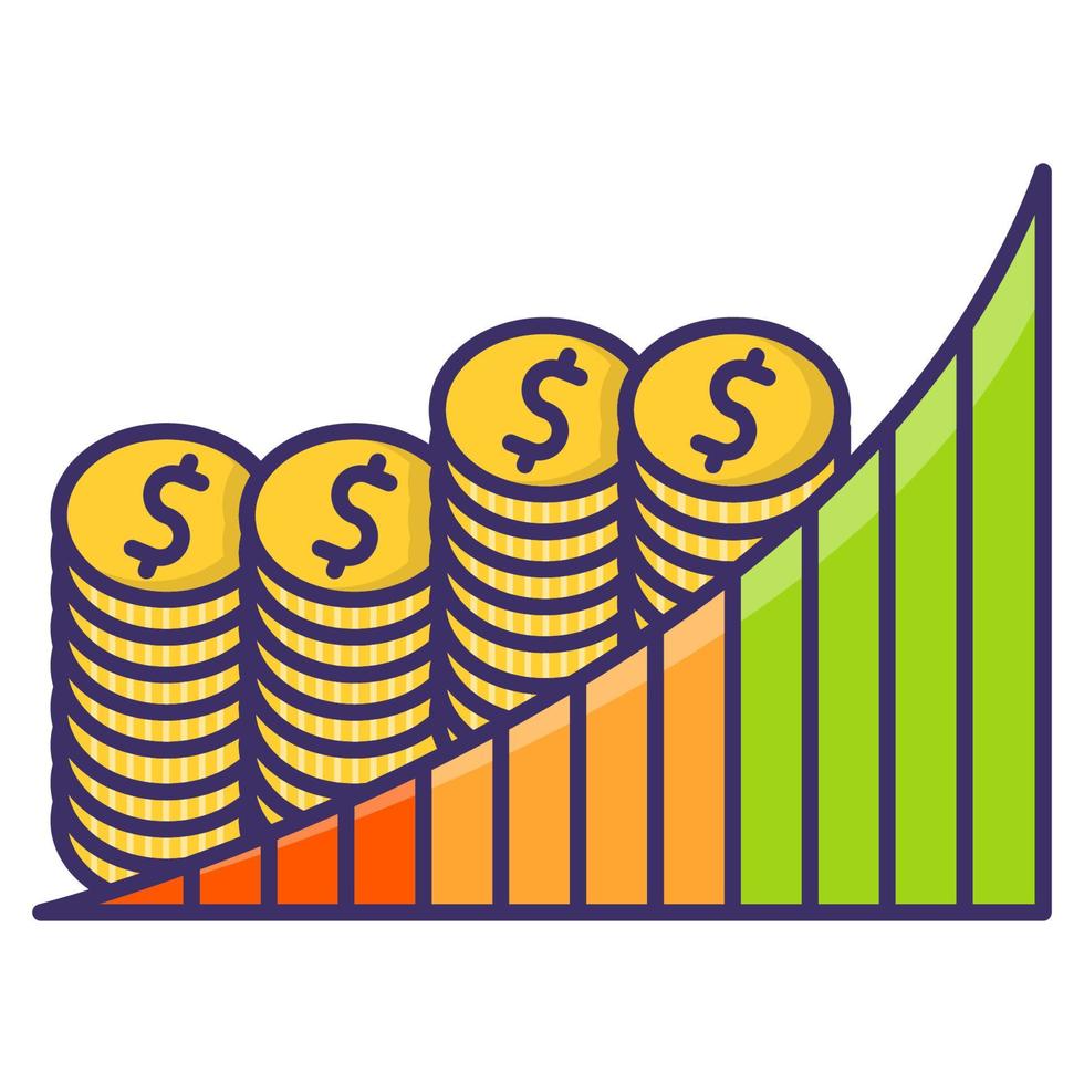 growth icon, suitable for a wide range of digital creative projects. vector
