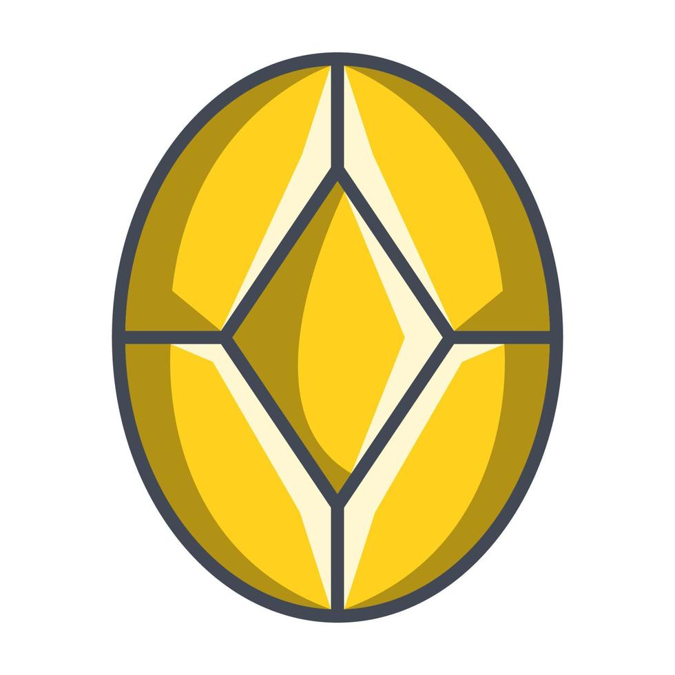 oval diamond icon, suitable for a wide range of digital creative projects. vector