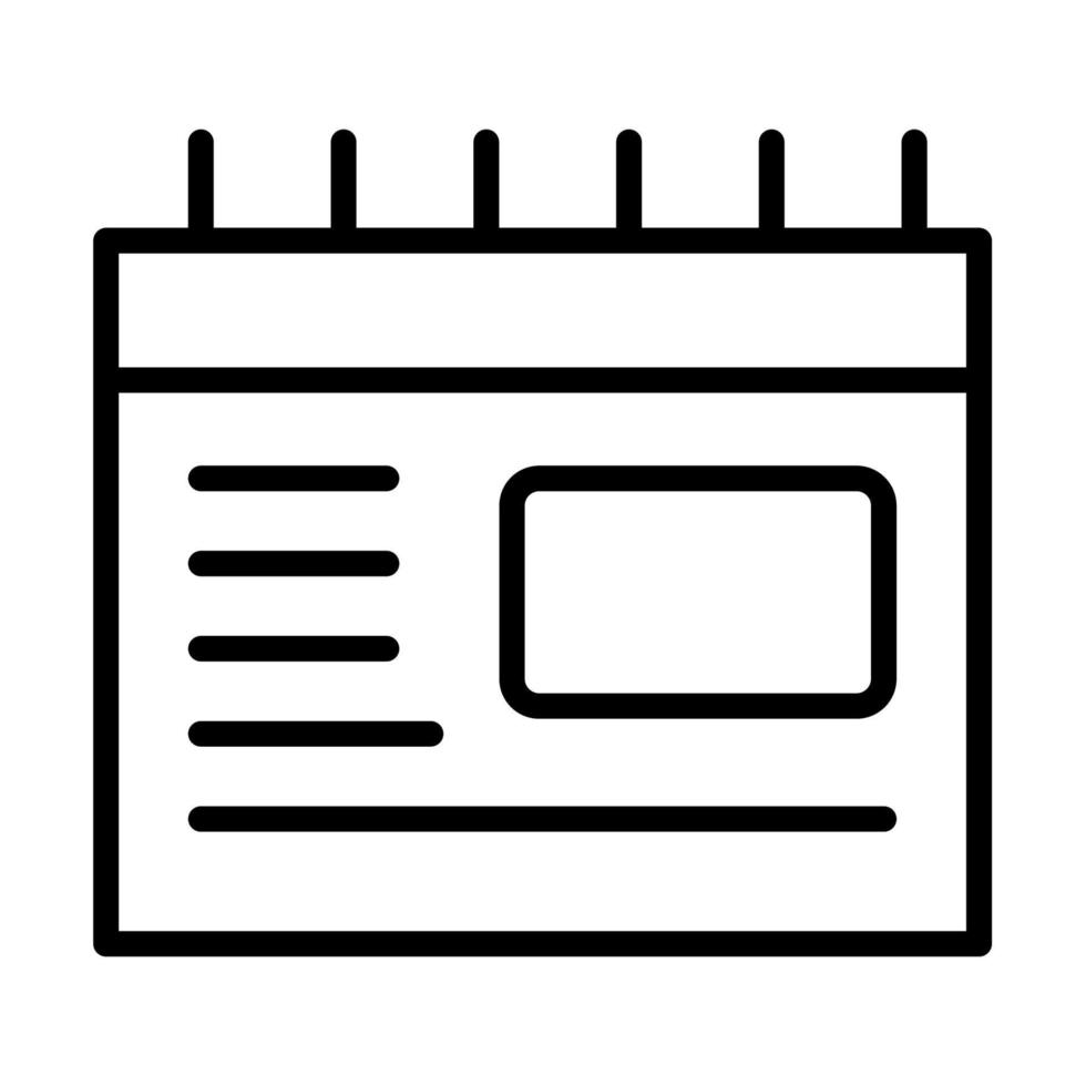 Calendar icon, suitable for a wide range of digital creative projects. vector