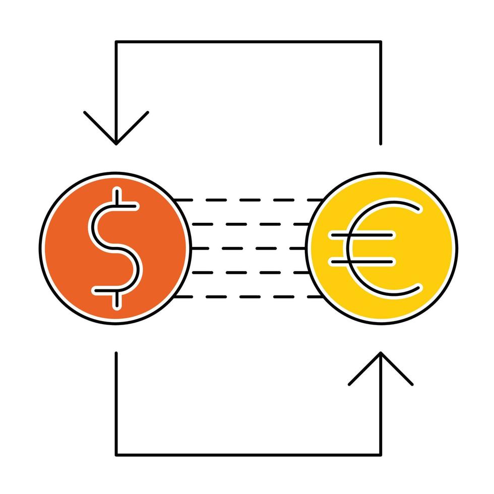 currency exchange icon, suitable for a wide range of digital creative projects. vector