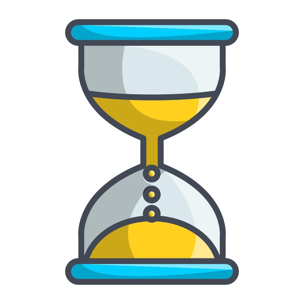 icono de reloj de arena, adecuado para una amplia gama de proyectos creativos digitales. vector