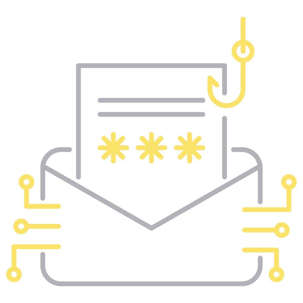 phishing attack icon, suitable for a wide range of digital creative projects. vector