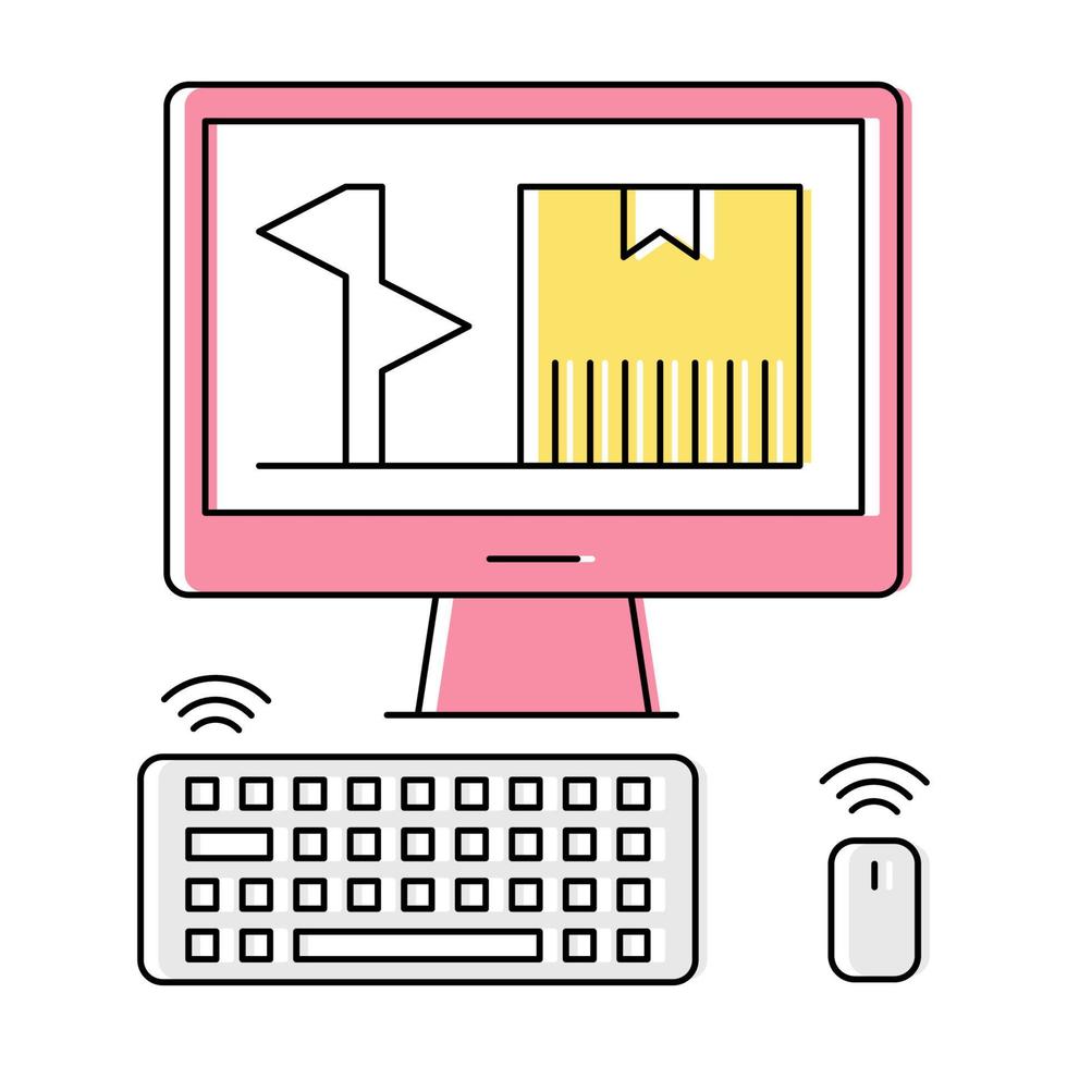 Logistics management icon, suitable for a wide range of digital creative projects. vector