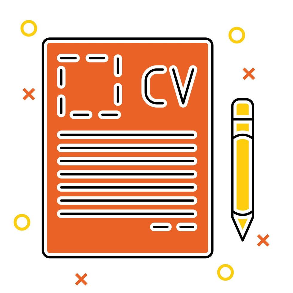 resume icon, suitable for a wide range of digital creative projects. vector
