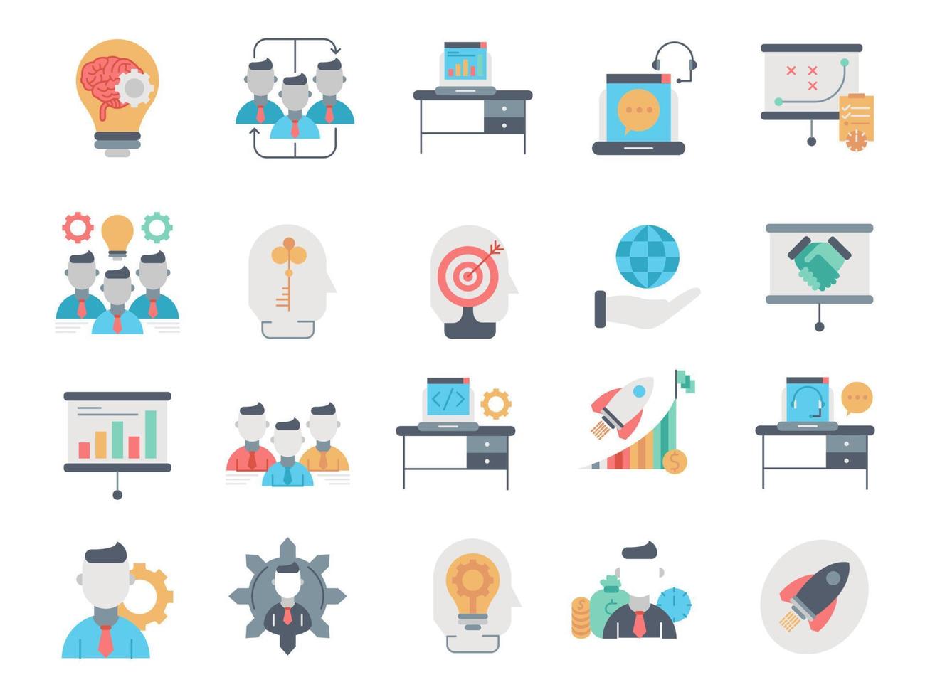 Corporate business icons, suitable for a wide range of digital creative projects. vector