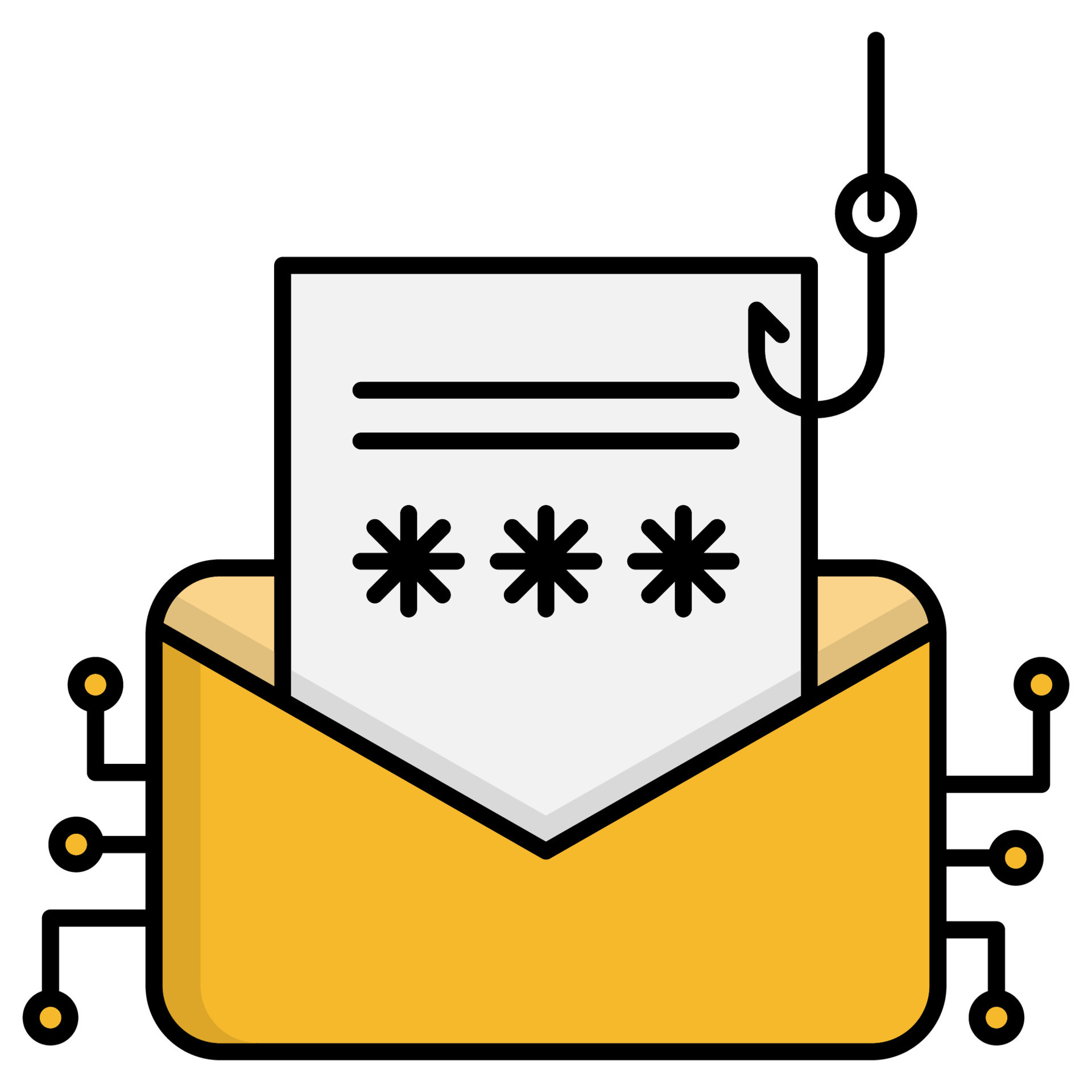 phishing attack icon, suitable for a wide range of digital creative