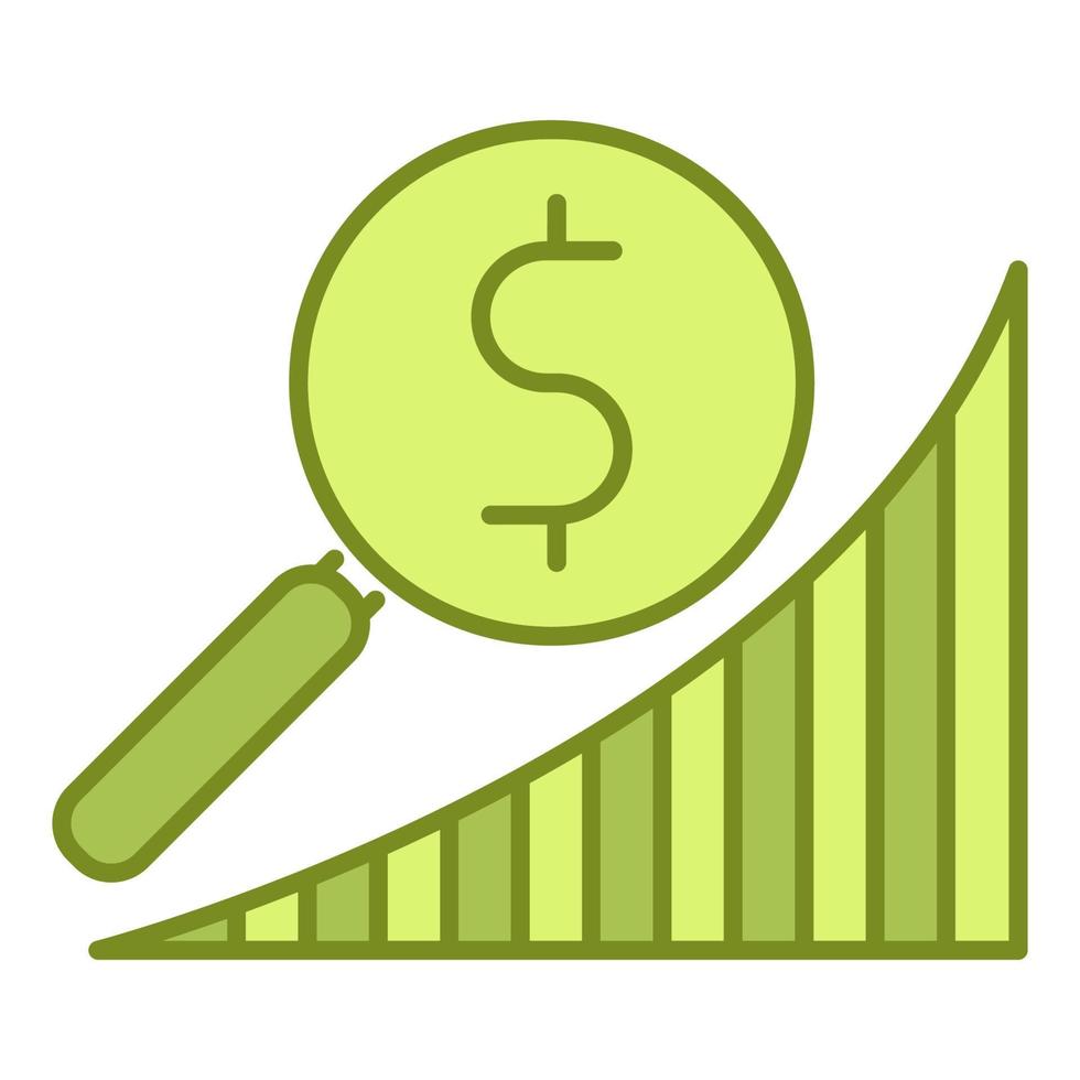 icono de investigación de mercado, adecuado para una amplia gama de proyectos creativos digitales. vector