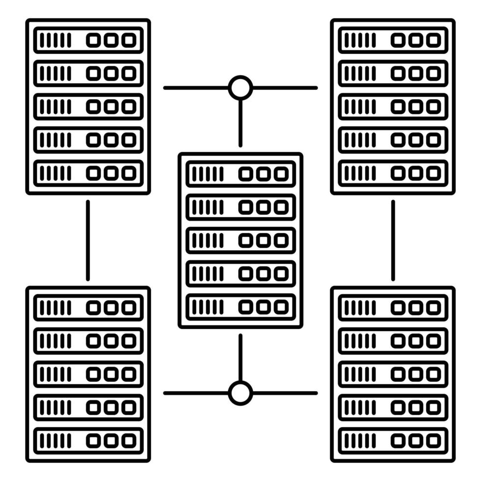 ícono de big data, adecuado para una amplia gama de proyectos creativos digitales. vector