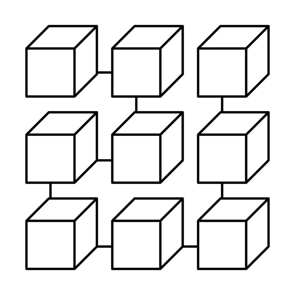 blockchain icon, suitable for a wide range of digital creative projects. vector