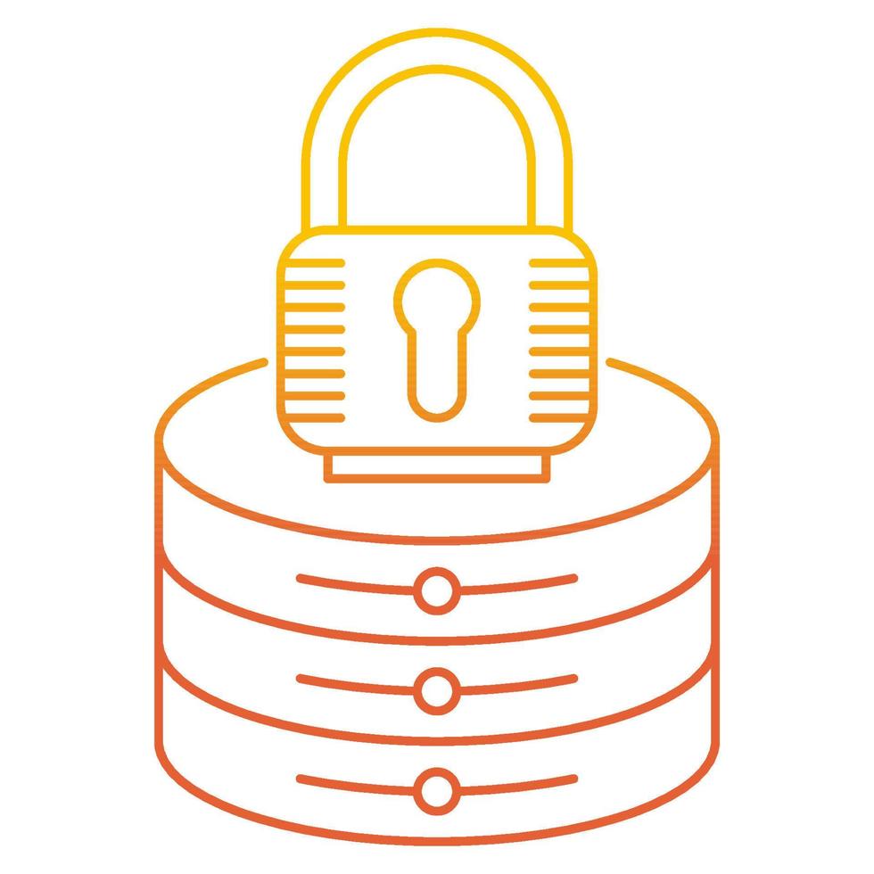 Server protection icon, suitable for a wide range of digital creative projects. vector