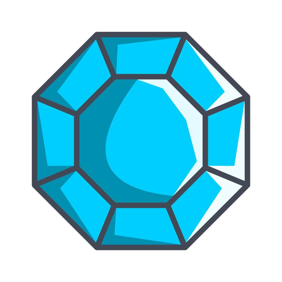 octagonal diamond icon, suitable for a wide range of digital creative projects. vector