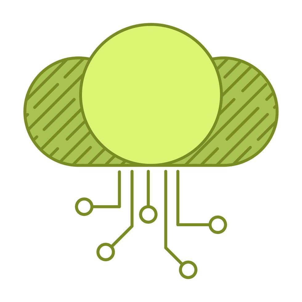 Cloud computing icon, suitable for a wide range of digital creative projects. vector
