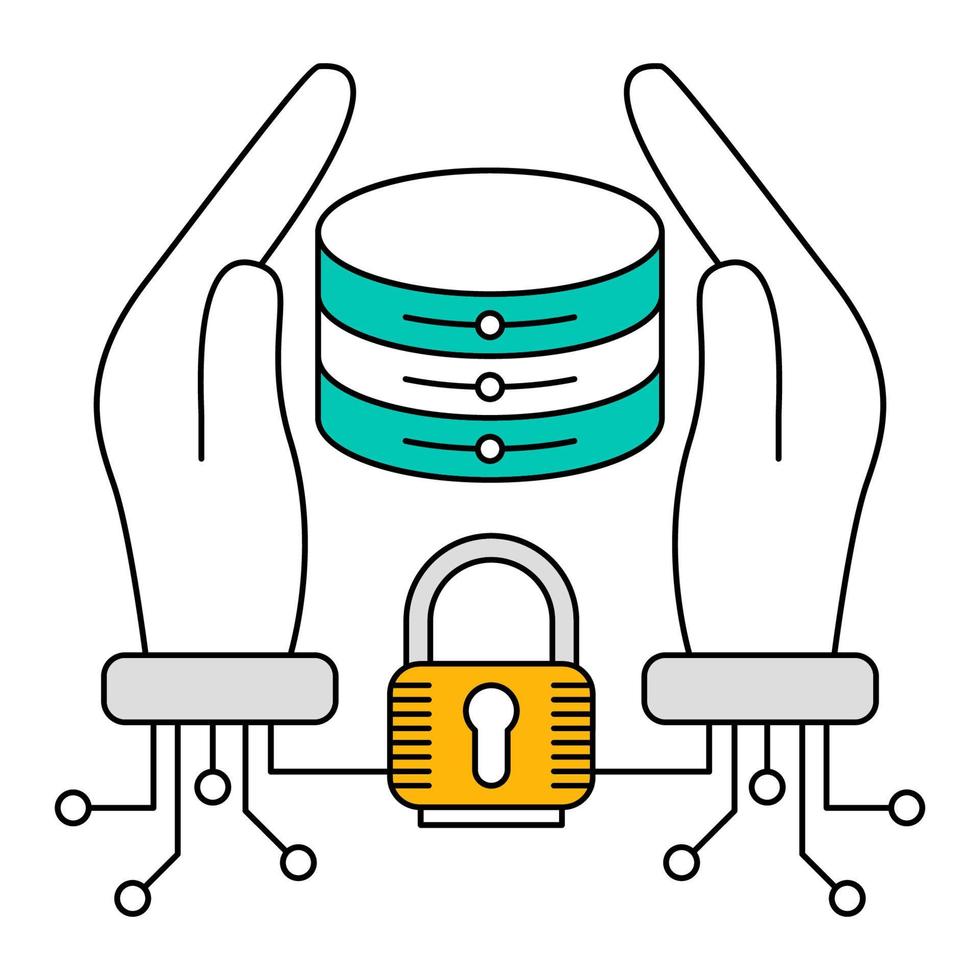 Data security icon, suitable for a wide range of digital creative projects. vector