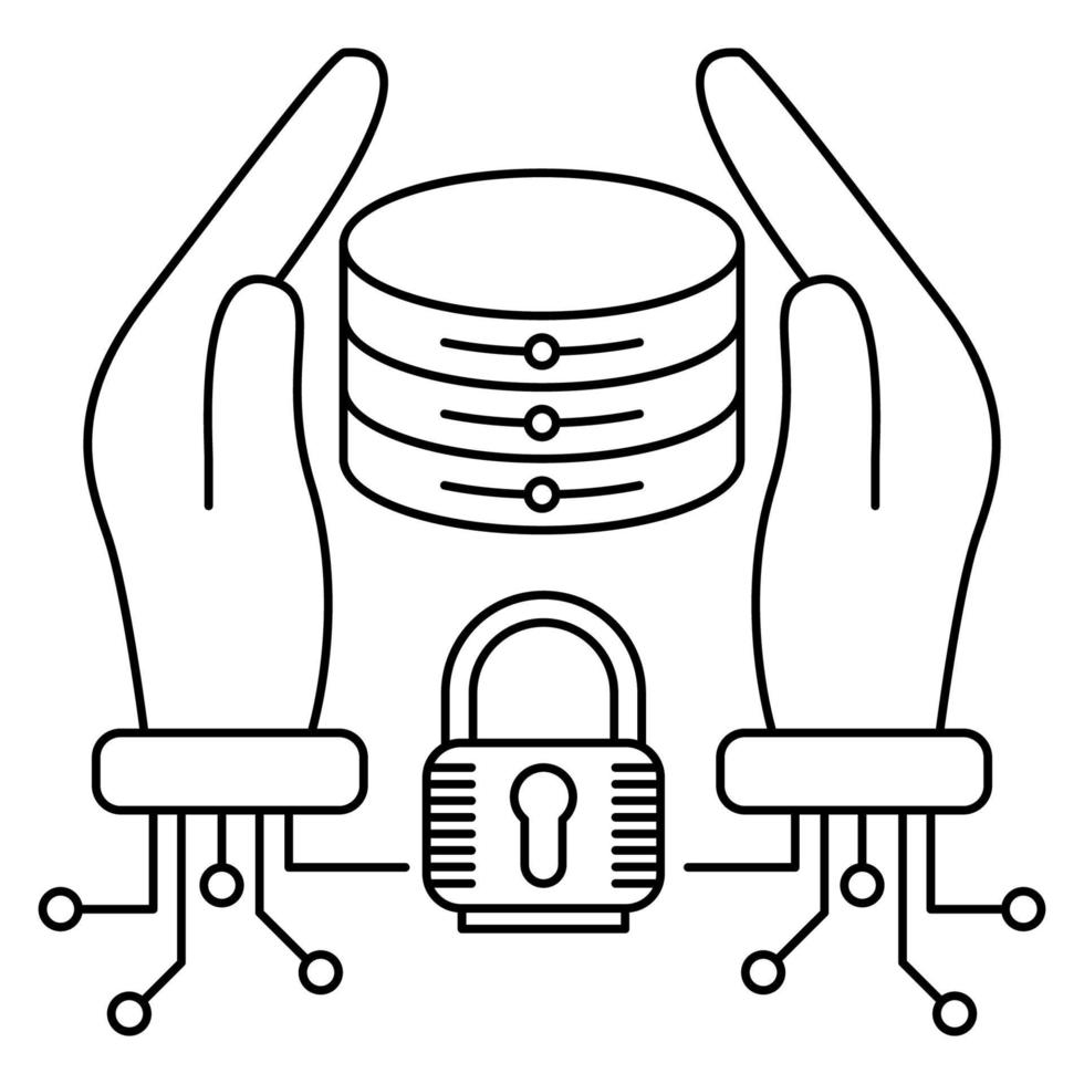 Data security icon, suitable for a wide range of digital creative projects. vector