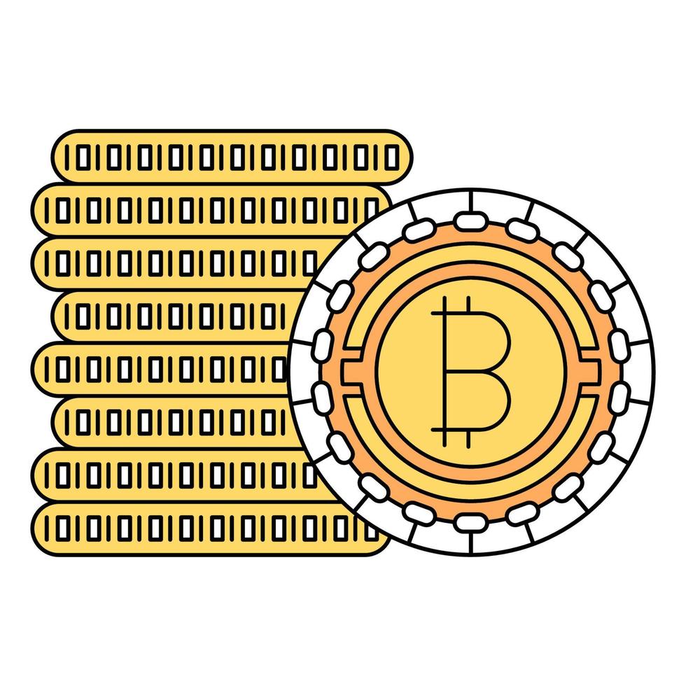 Bitcoin icon, suitable for a wide range of digital creative projects. vector