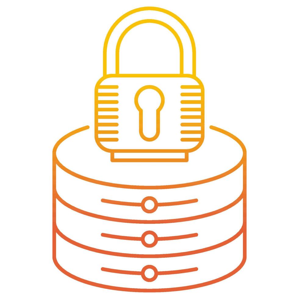 server lock icon, suitable for a wide range of digital creative projects. vector