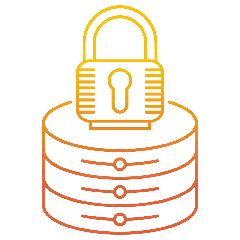 server lock icon, suitable for a wide range of digital creative projects. vector