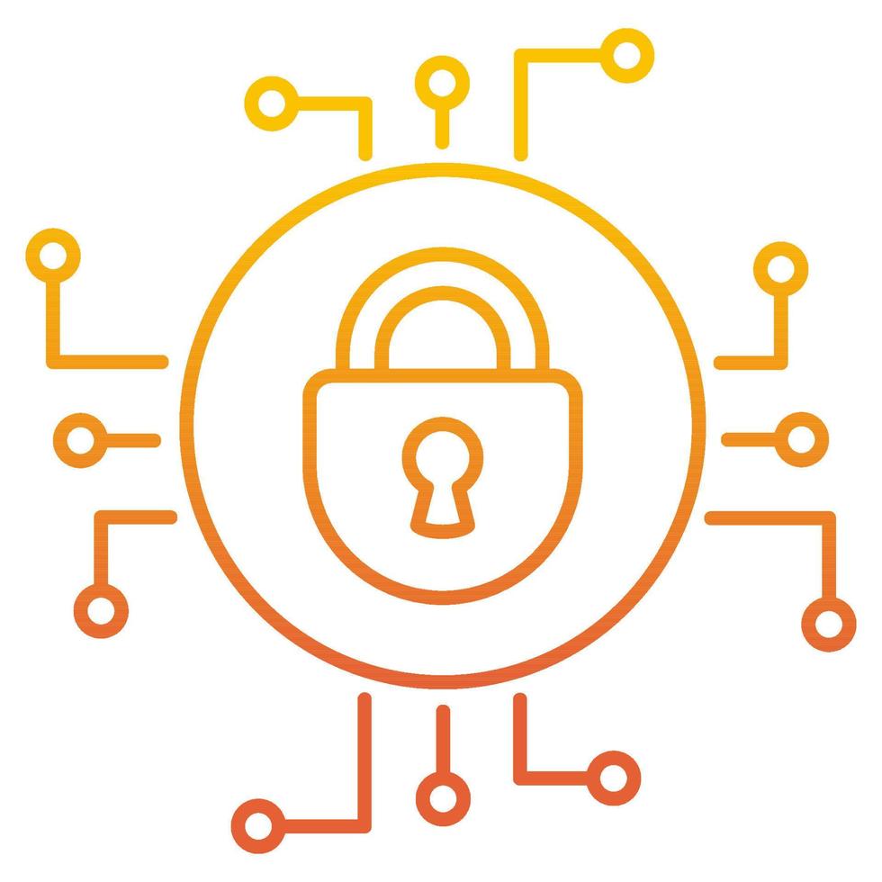cyber security icon, suitable for a wide range of digital creative projects. vector